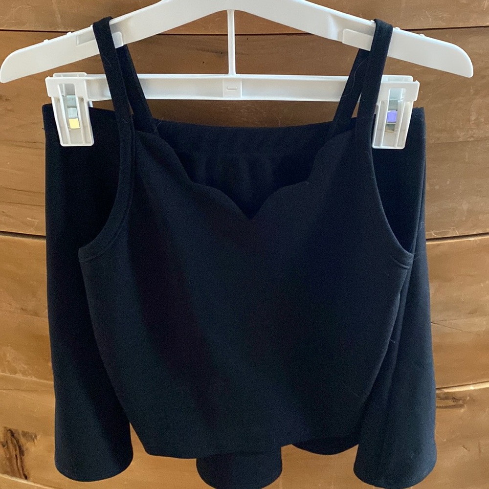 Sally Miller couture, skater skirt, and scalloped edge  spaghetti strap top set
